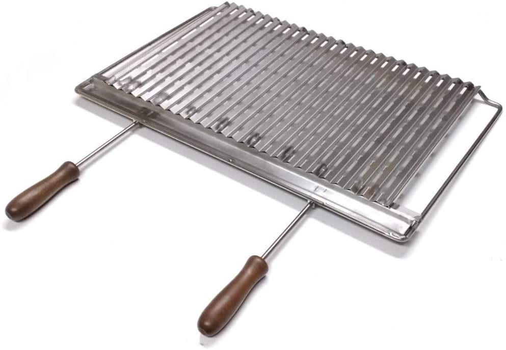 Vendita Griglia per barbecue graticola in acciaio con manici in legno